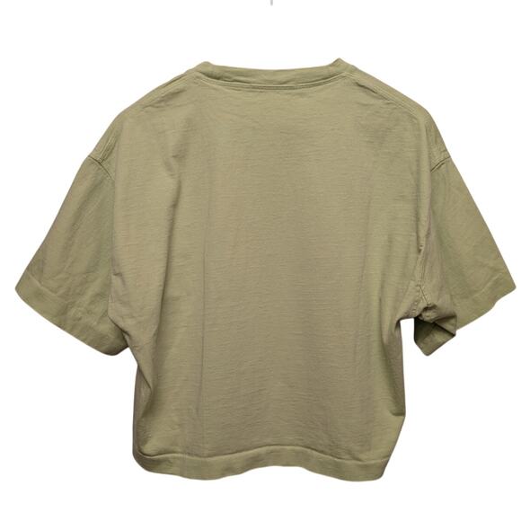 Acne‎ Studios Cotton T-shirt Cylea Emboss Cropped Green Normcore Preppy Relaxed - Picture 5 of 5